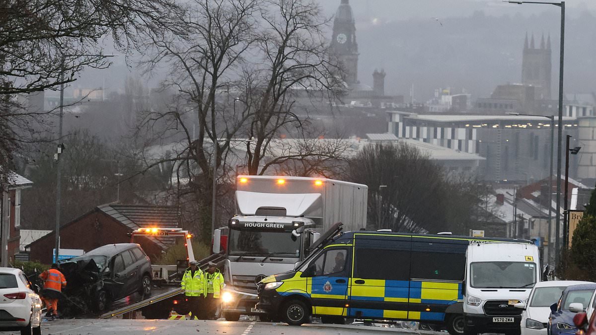 Four dead in road crash in the early hours of this morning between car and taxi