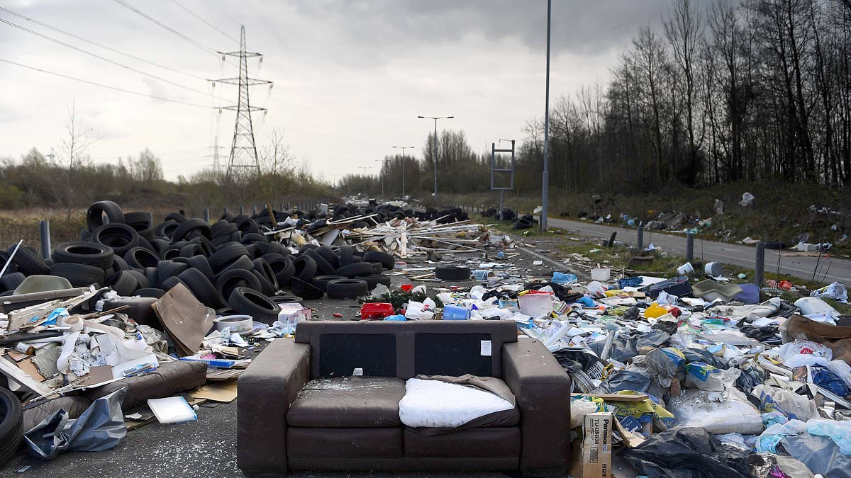 Neighbours 'at war' with flytippers at Britain's worst rubbish dumping hotspot as they battle to keep countryside clean despite mountains of waste piling up