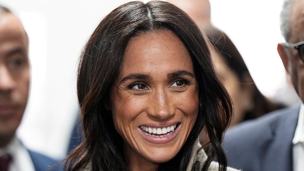 Meghan wears Zara! Duchess ditches designer gear for £109 high street jacket in Jordan - and takes off her usual stack of bangles and diamonds