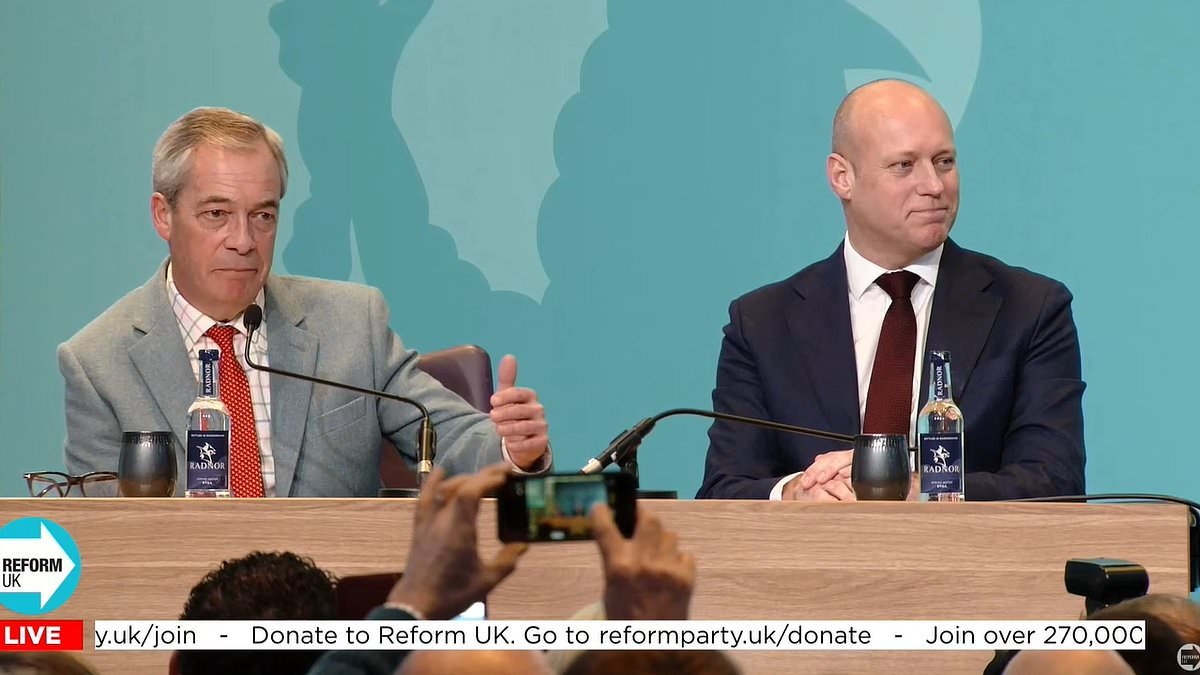 Nigel Farage unveils former Tory leader of London council as Reform's new leader in Wales ahead of crunch Senedd election