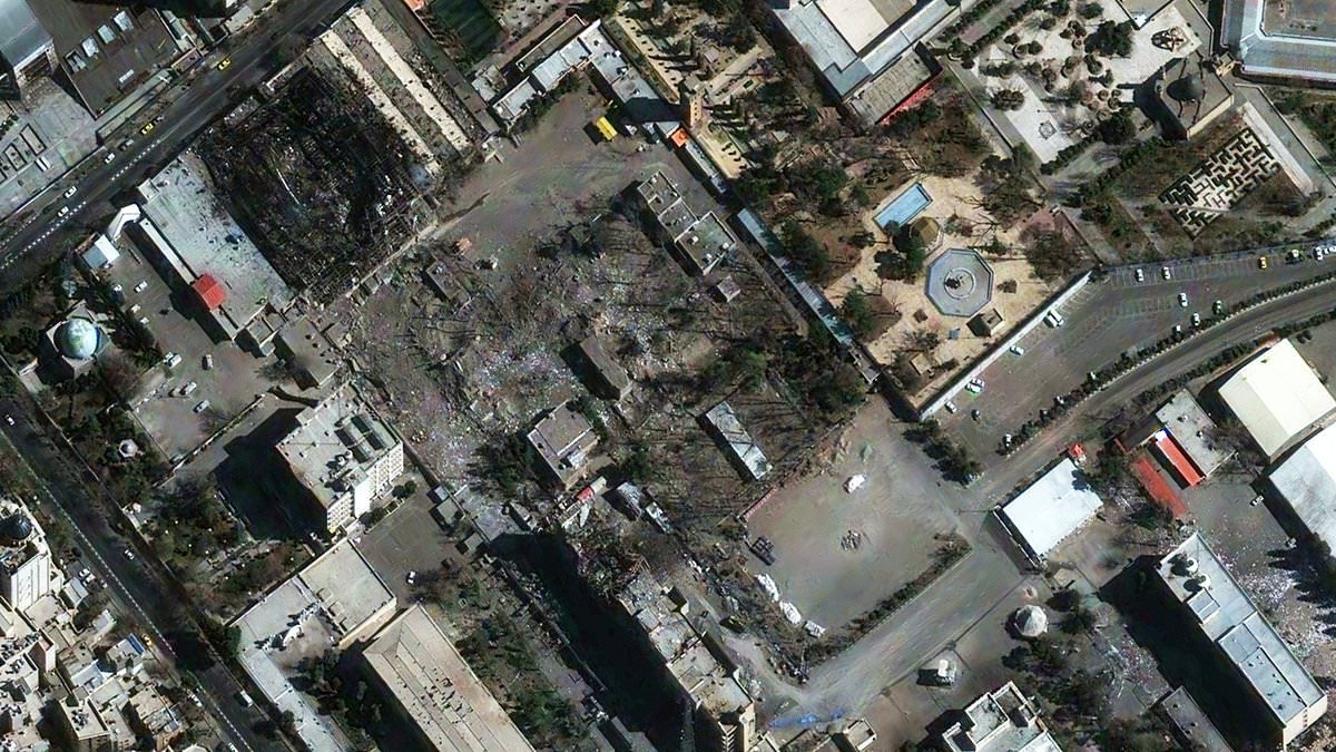 Wasteland Tehran: Satellite images reveal full scale of destruction in Israeli attacks on major buildings including Khamenei's home and Revolutionary Guard