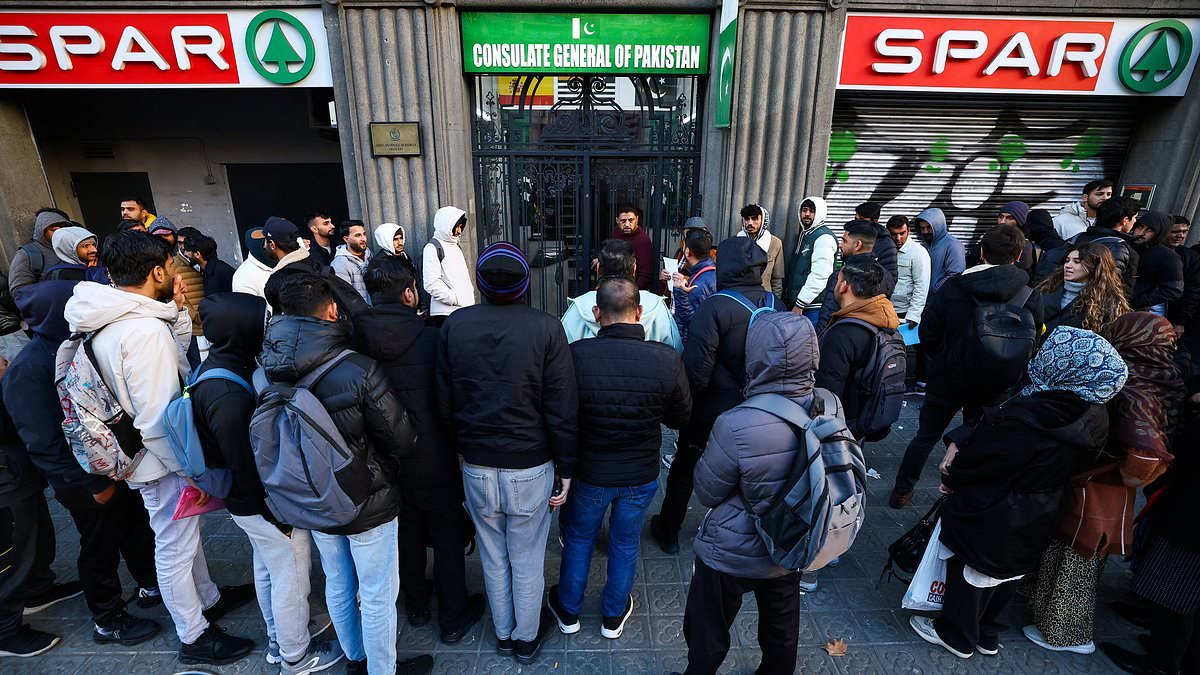 Spain's fury over plan to grant 500,000 migrants residency as opponents warn the move will accelerate 'invasion', worsen the housing crisis and 'overwhelm public services'