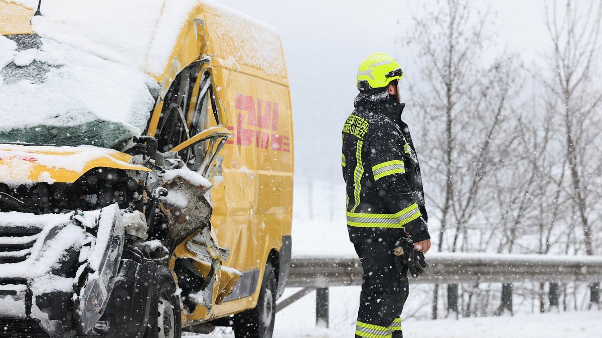Winter Olympics are stopped by SNOW: Blizzards cause bedlam in Italy as cars crash, events are cancelled... and even the indoor competitions are delayed!