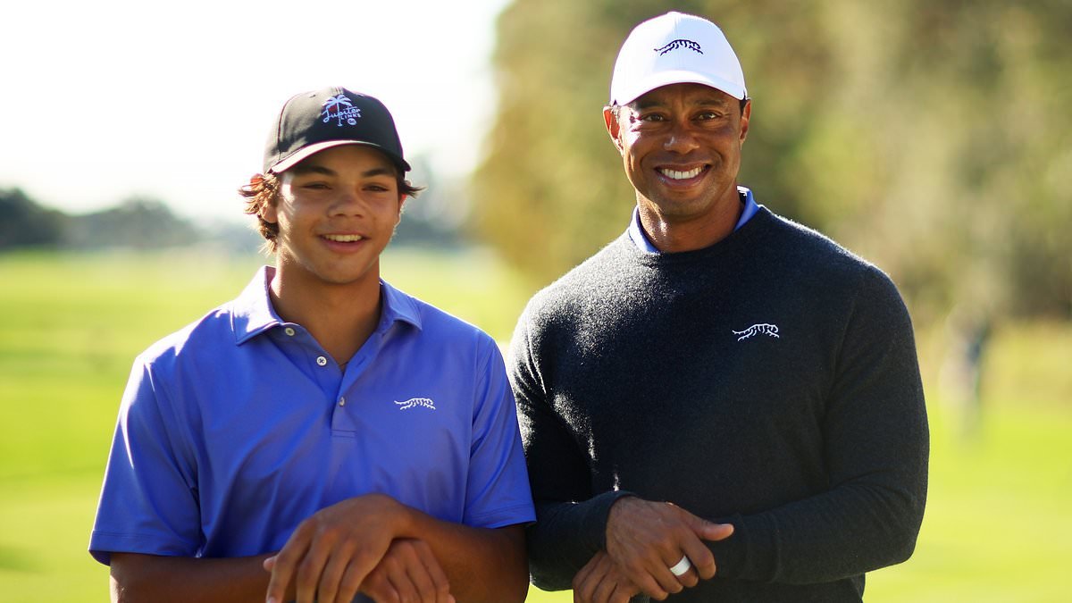 Tiger Woods' son Charlie, 17, makes college commitment in huge next step... but snubs his dad's old team!