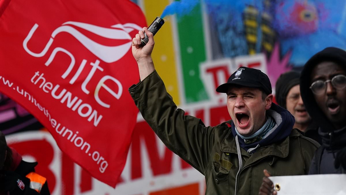 Number of work days lost to strike action under Labour surges past a MILLION despite bumper pay hikes to union 'paymasters'