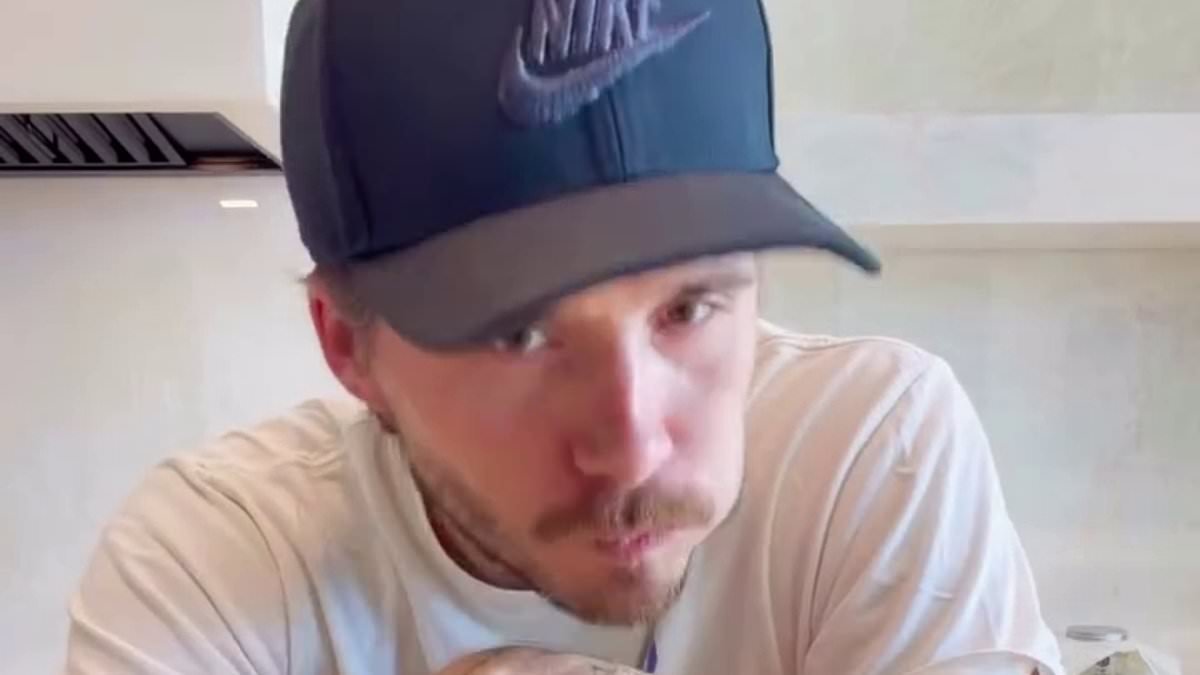 Brooklyn Beckham mocked for saying 'arugula' in latest cooking video instead of the English word 'rocket' as he fails to mention his mum Victoria on her birthday: 'He forgets he is not American!'