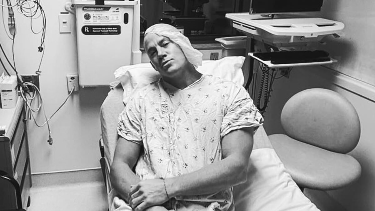 Channing Tatum shares snap from hospital as he reveals he's undergone surgery for 'separated' shoulder and says recovery 'is gonna be hard'